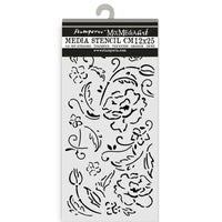 Stamperia Thick Stencil 12x25cm - Old Lace - Flowers
