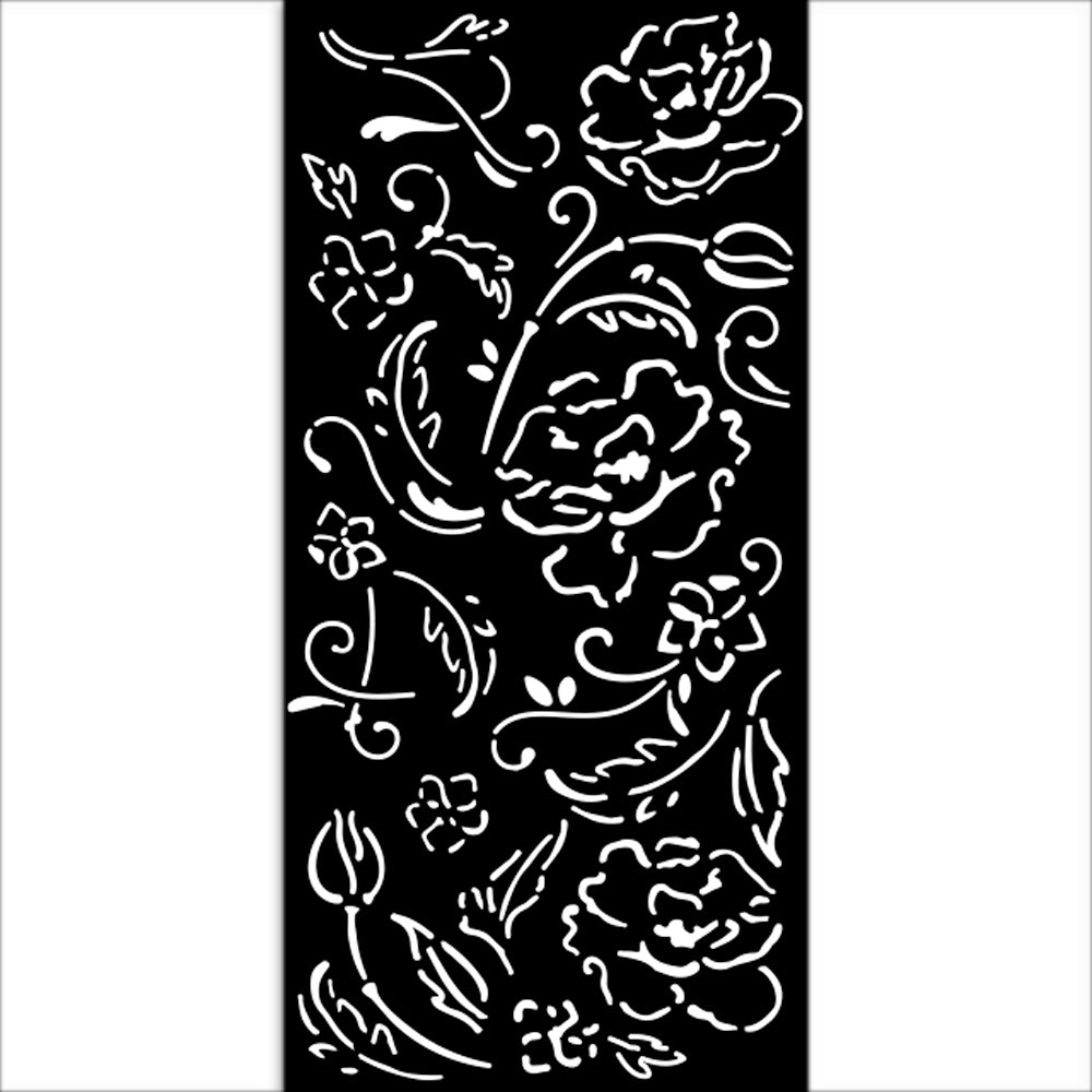 Stamperia Thick Stencil 12x25cm - Old Lace - Flowers