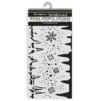 Stamperia Thick Stencil 12x25cm - Dewdrops - Snowflakes and Ice
