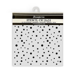 Stamperia Thick Stencil cm 18 x 18 - Classic Christmas - Dots Pattern