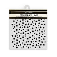 Stamperia Thick Stencil cm 18 x 18 - Classic Christmas - Stars Pattern
