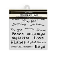 Stamperia Thick Stencil cm 18 x 18 - Classic Christmas - Quotes
