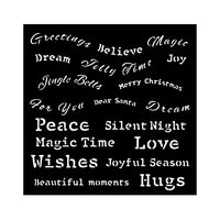 Stamperia Thick Stencil cm 18 x 18 - Classic Christmas - Quotes
