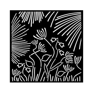 Stamperia Thick Stencil 18x18cm - Forest - Abstract Flowers