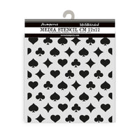 Stamperia stencil cm 12X12 - Alice in Christmas poker cards