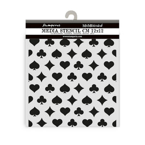 Stamperia stencil cm 12X12 - Alice in Christmas poker cards