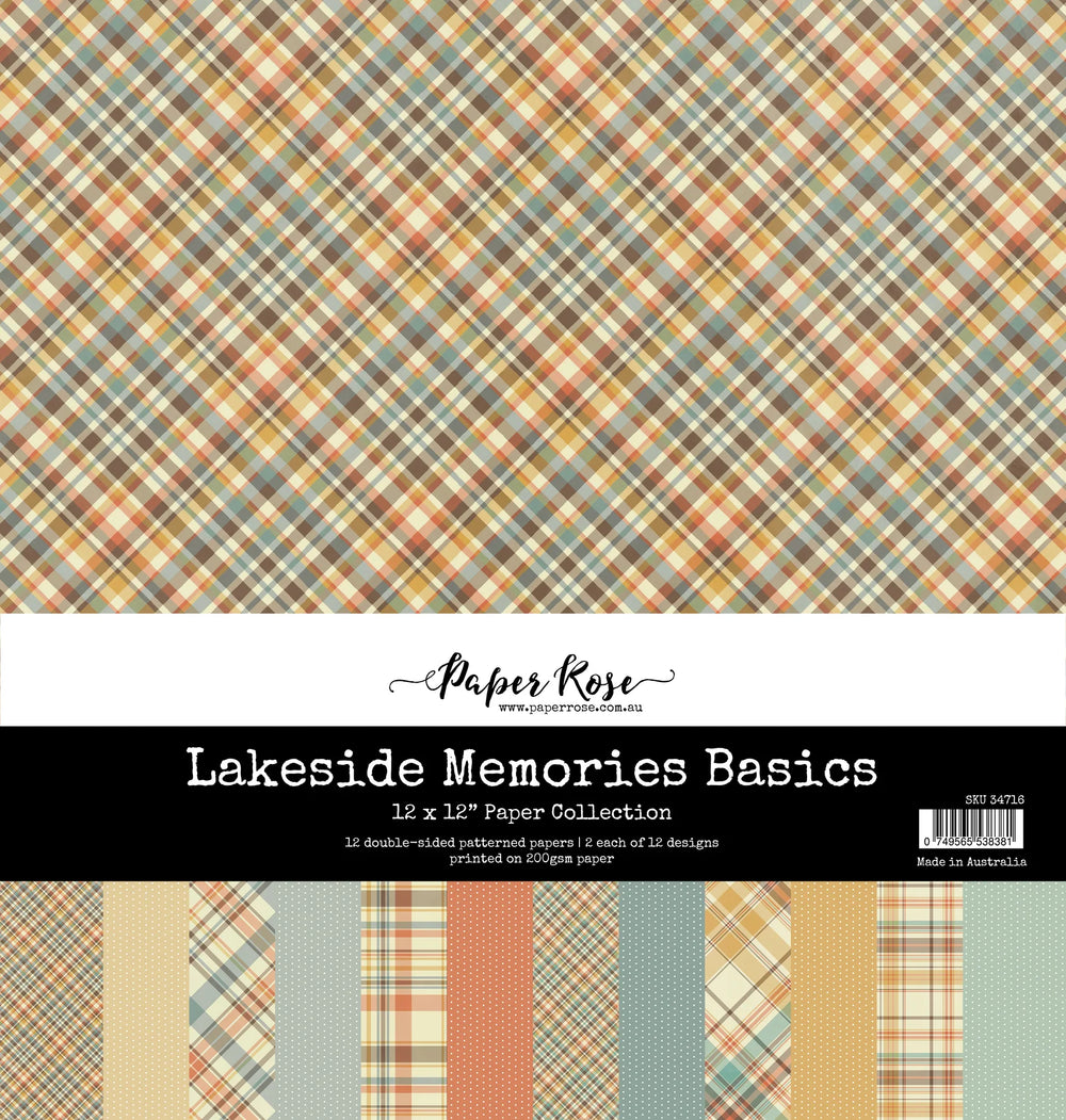 Paper Rose Lakeside Memories Basics 12x12 Paper Collection