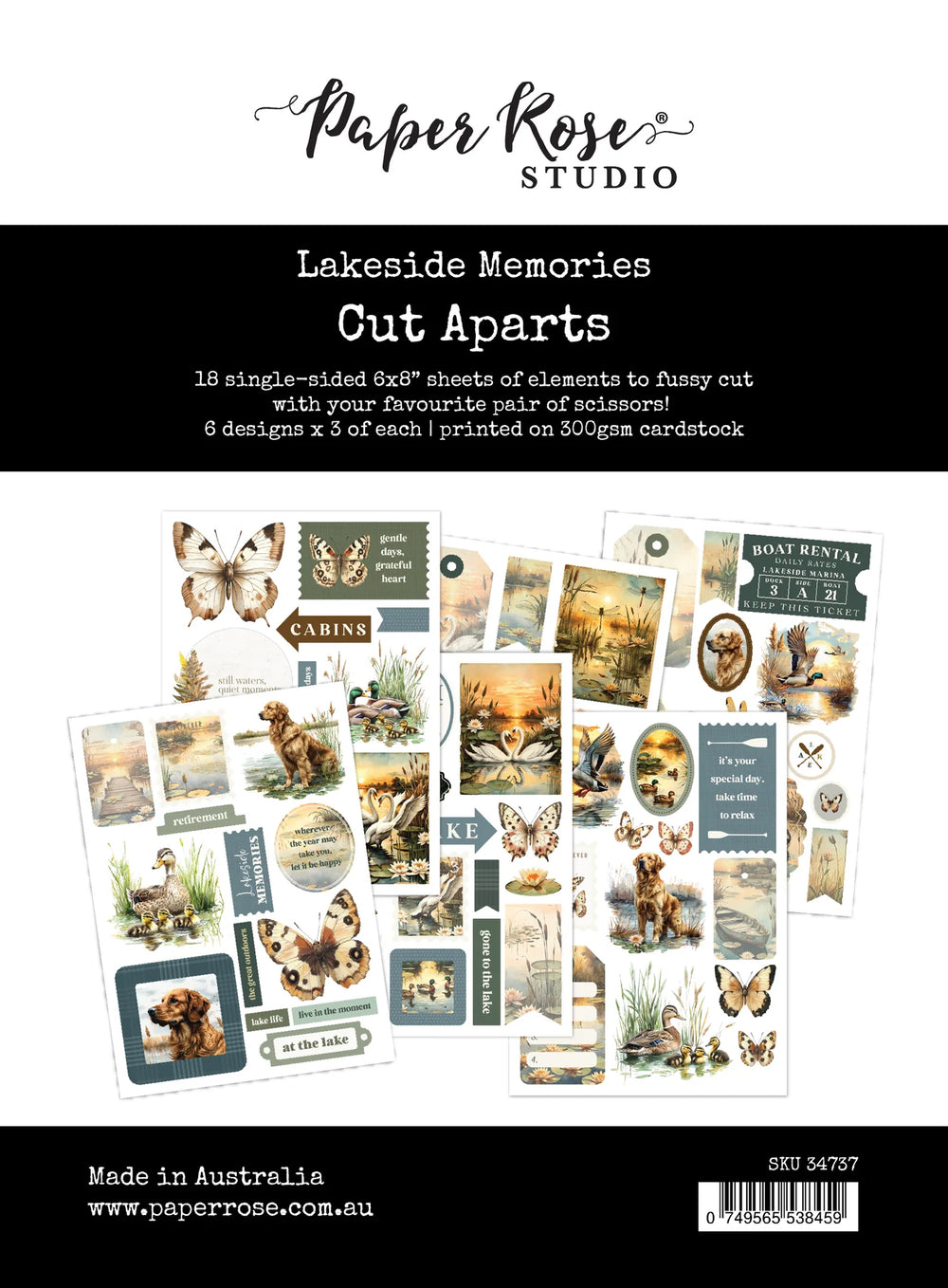 Lakeside Memories Cut Aparts Paper Pack