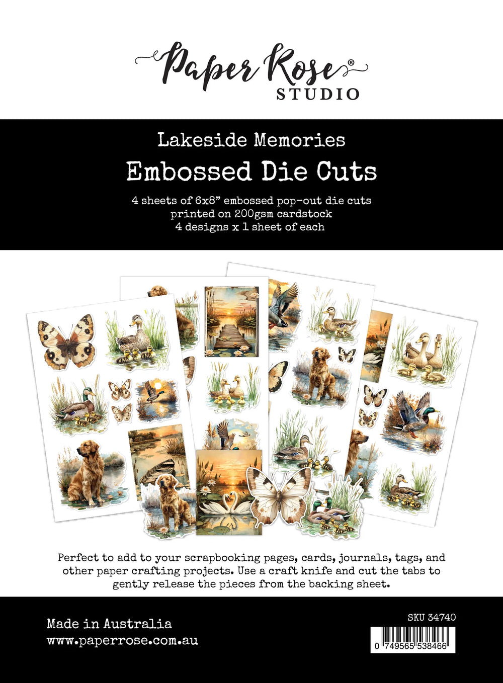 Paper Rose Embossed Die Cuts - Lakeside Memories