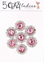 5 Crazy Ladies Bling - Circle Rhinestone Pack
