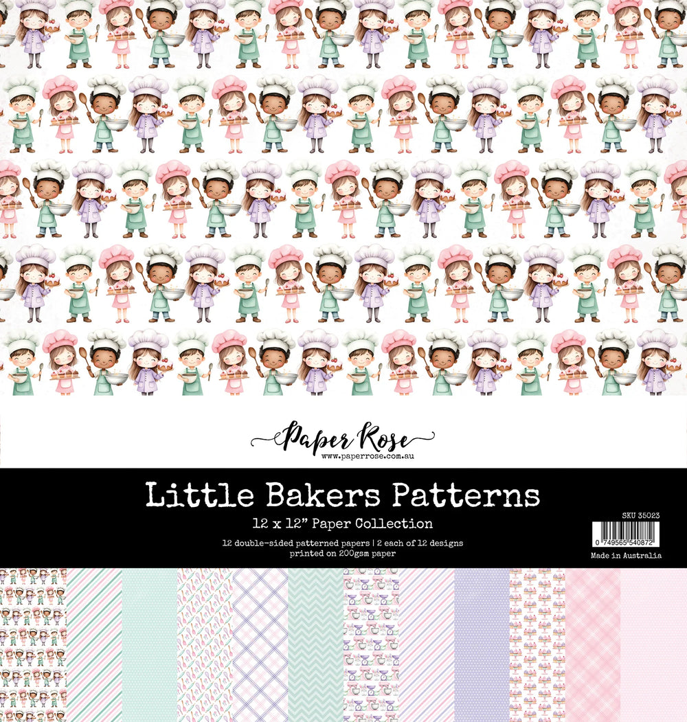 Paper Rose  12x12 Paper Collection -Little Bakers Patterns