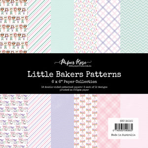 Paper Rose  6x6 Paper Collection - Little Bakers Patterns