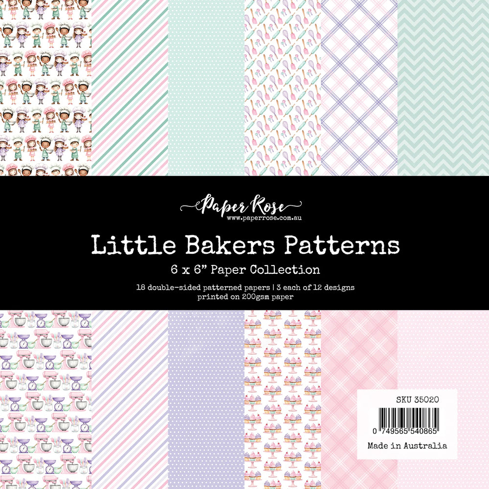 Paper Rose  6x6 Paper Collection - Little Bakers Patterns