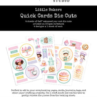Paper Rose 6x8" Quick Cards Die Cuts - Little Bakers