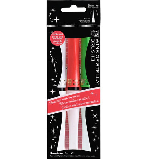 Zig Wink of Stella Brush II Colour Set (3pack) - White Christmas