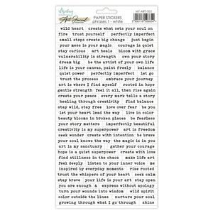 Mintay Paper Stickers Art Journal - Phrases 1 - White