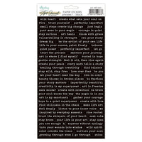 Mintay Paper Stickers Art Journal - Phrases 1 - Black