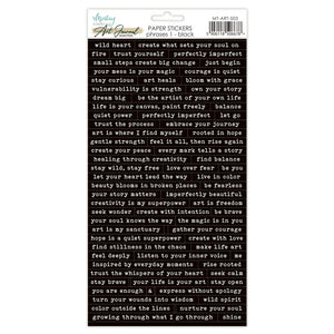 Mintay Paper Stickers Art Journal - Phrases 1 - Black