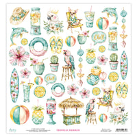Mintay Patterned Paper 12"x12" - Basics Elements - Tropical Summer