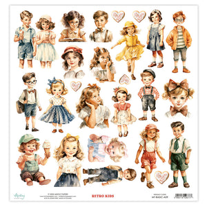 Mintay Patterned Paper 12"x12" - Basics Elements - Retro Kids