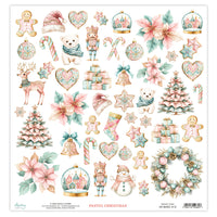 Mintay Patterned Paper 12"x12" - Basics Elements - Pastel Christmas