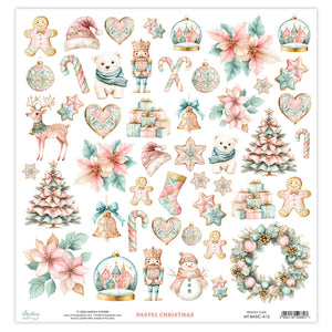 Mintay Patterned Paper 12"x12" - Basics Elements - Pastel Christmas