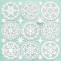 Mintay Chipboard 12" x 12" - Winter Doilies