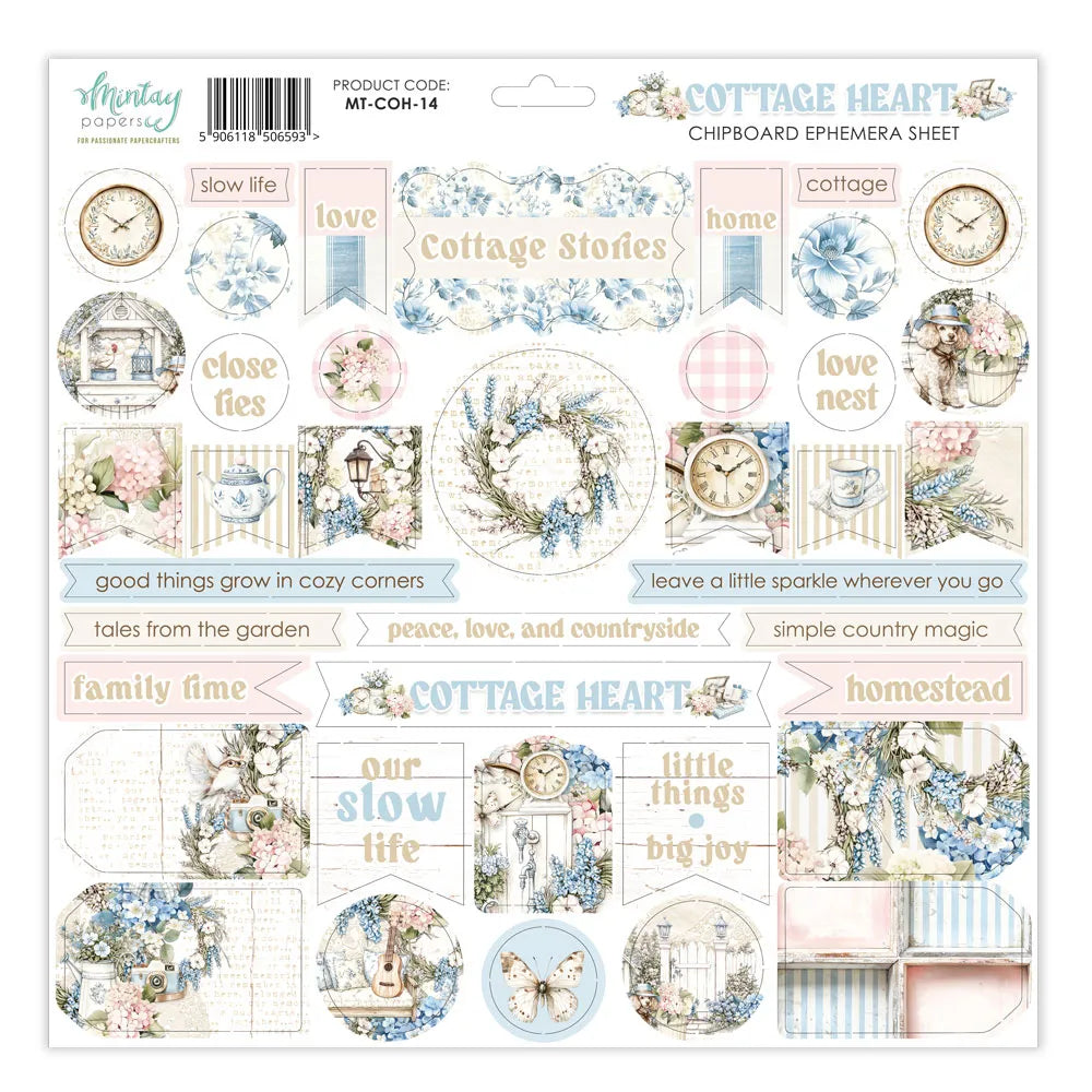 Mintay Chipboard Ephemera - Cottage Heart 14