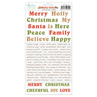 Mintay Paper Stickers Words - Holly Jolly