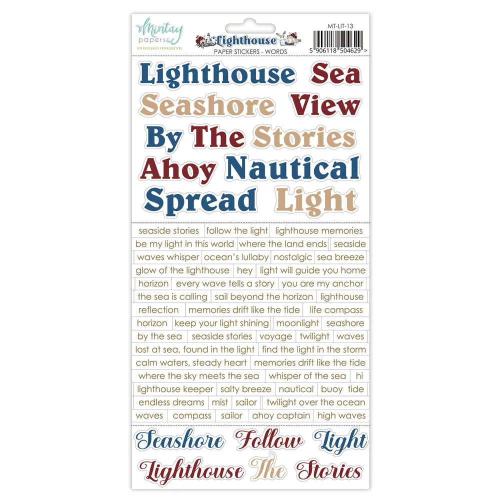 Mintay Paper Stickers Words - Lighthouse