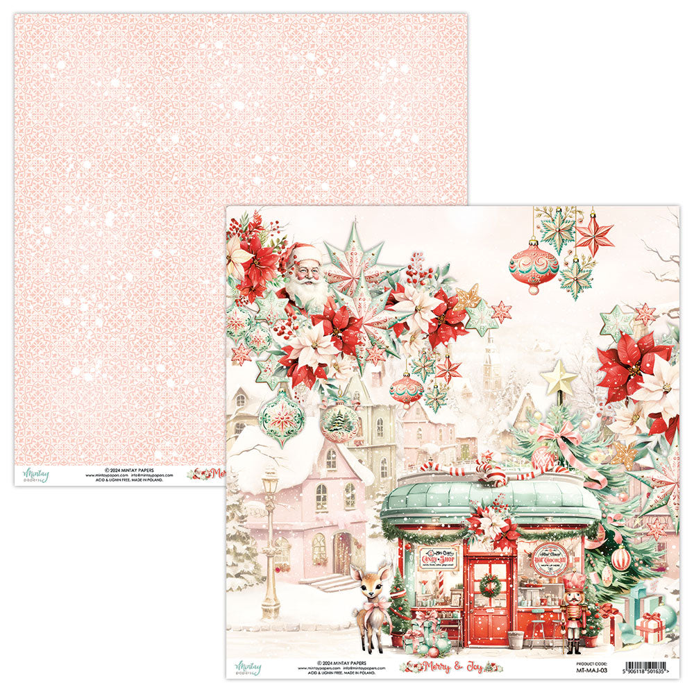 Mintay Patterned Paper - Merry & Joy - 03 - 12