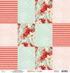 Mintay Patterned Paper - Merry & Joy - 06 - 12"x 12"