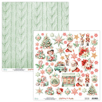 Mintay Patterned Paper - Merry & Joy - 09 - Fussy Cut Sheet - 12"x 12"
