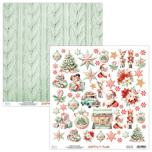 Mintay Patterned Paper - Merry & Joy - 09 - Fussy Cut Sheet - 12"x 12"