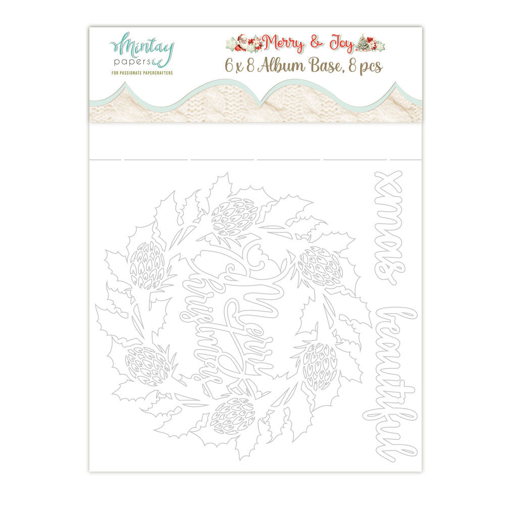 Mintay Chipboard Album Base - Merry & Joy