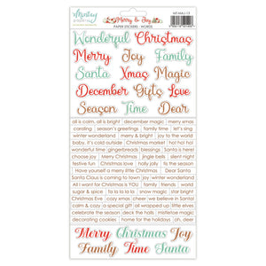 Mintay Paper Paper Stickers - Words- Merry & Joy