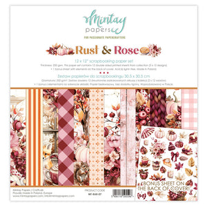 Mintay Paper Pack 12"x12" - Rust & Rose