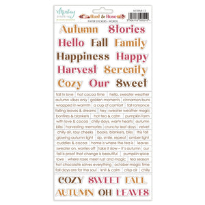 Mintay Paper Stickers Words - Rust & Rose