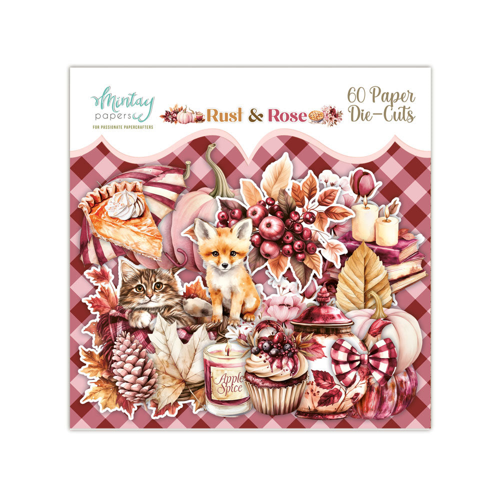 Mintay Die Cuts - Rust & Rose