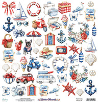 Mintay Patterned Paper 12"x12" - Riviera Moments 09

