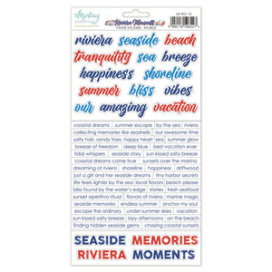 Mintay Paper Stickers Words - Riviera Moments