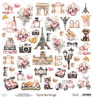 Mintay Fussy Cutting Patterned Paper 12"x12" - See You in Paris - 09
