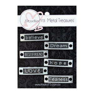 Studio 73 Word Plates - Silver