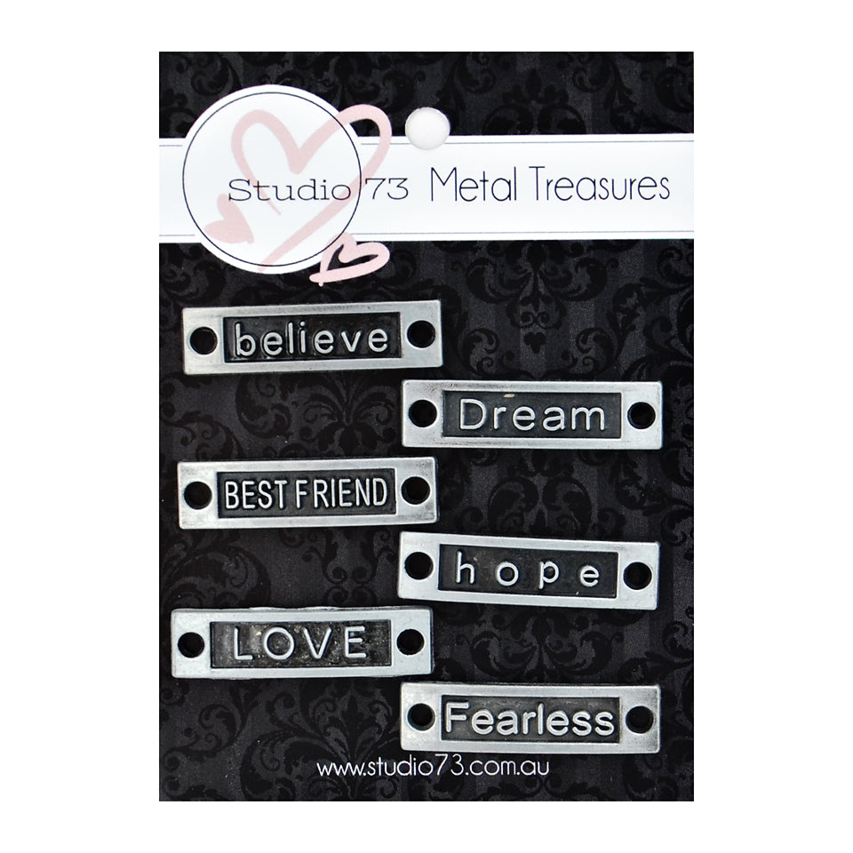 Studio 73 Word Plates - Silver