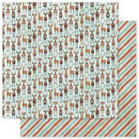 Paper Rose 12" x 12" Patterned Paper - Merry and Bright Basics - D