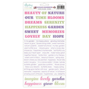 Mintay Paper Stickers Sentiments - Lilac Garden