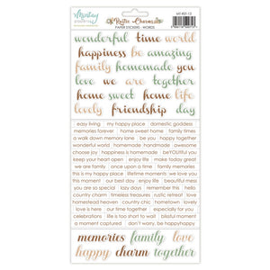 Mintay Paper Stickers Sentiments - Rustic Charms