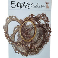 5 Crazy Ladies Journal Stickers - Frames Oval