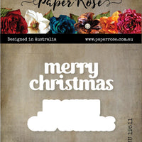 Paper Rose Die - Merry Christmas Chunky