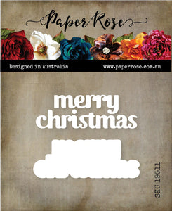 Paper Rose Die - Merry Christmas Chunky